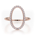 MICHAEL M Fashion Rings Open Oval Diamond Ring