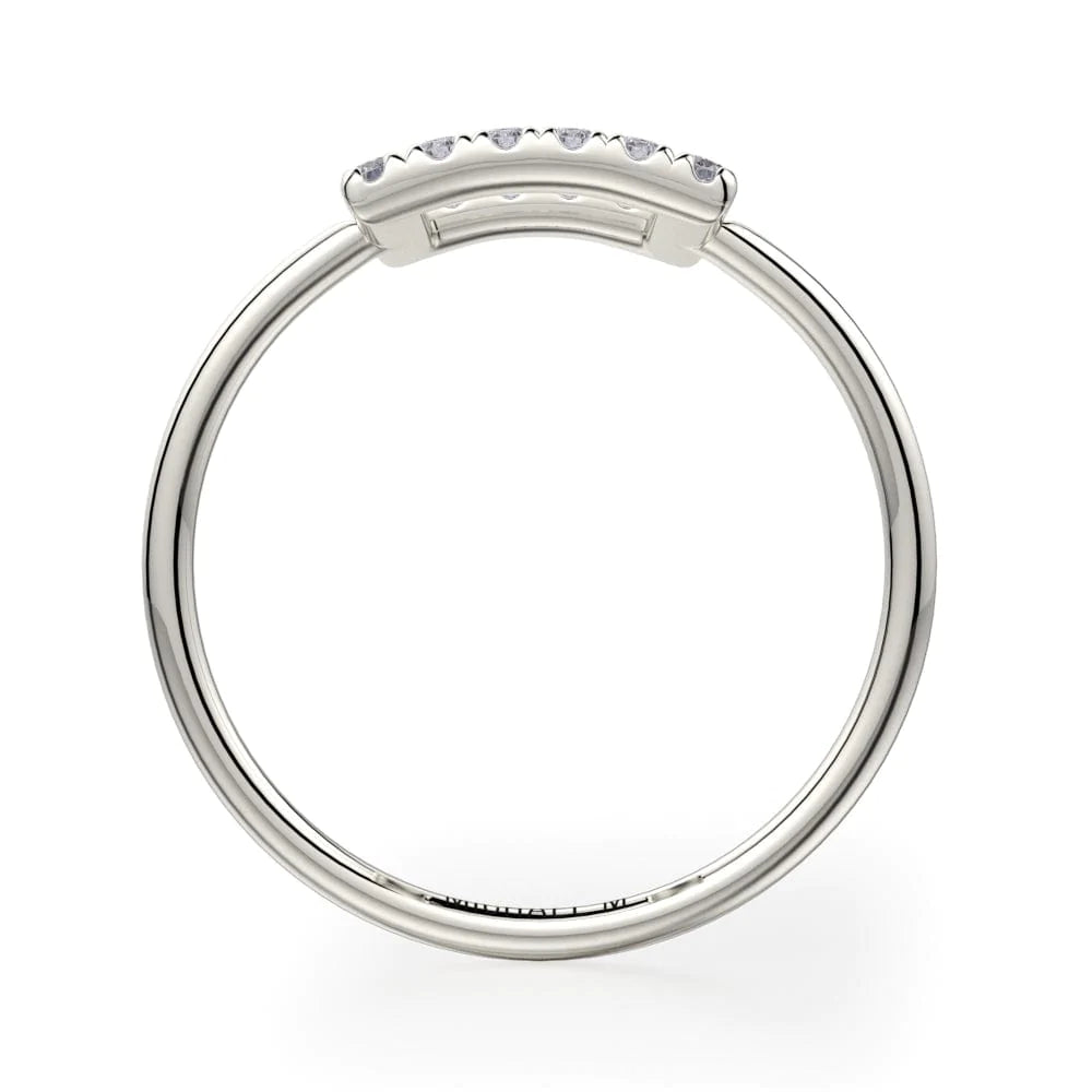 MICHAEL M Fashion Rings Open Rectangle Diamond Ring