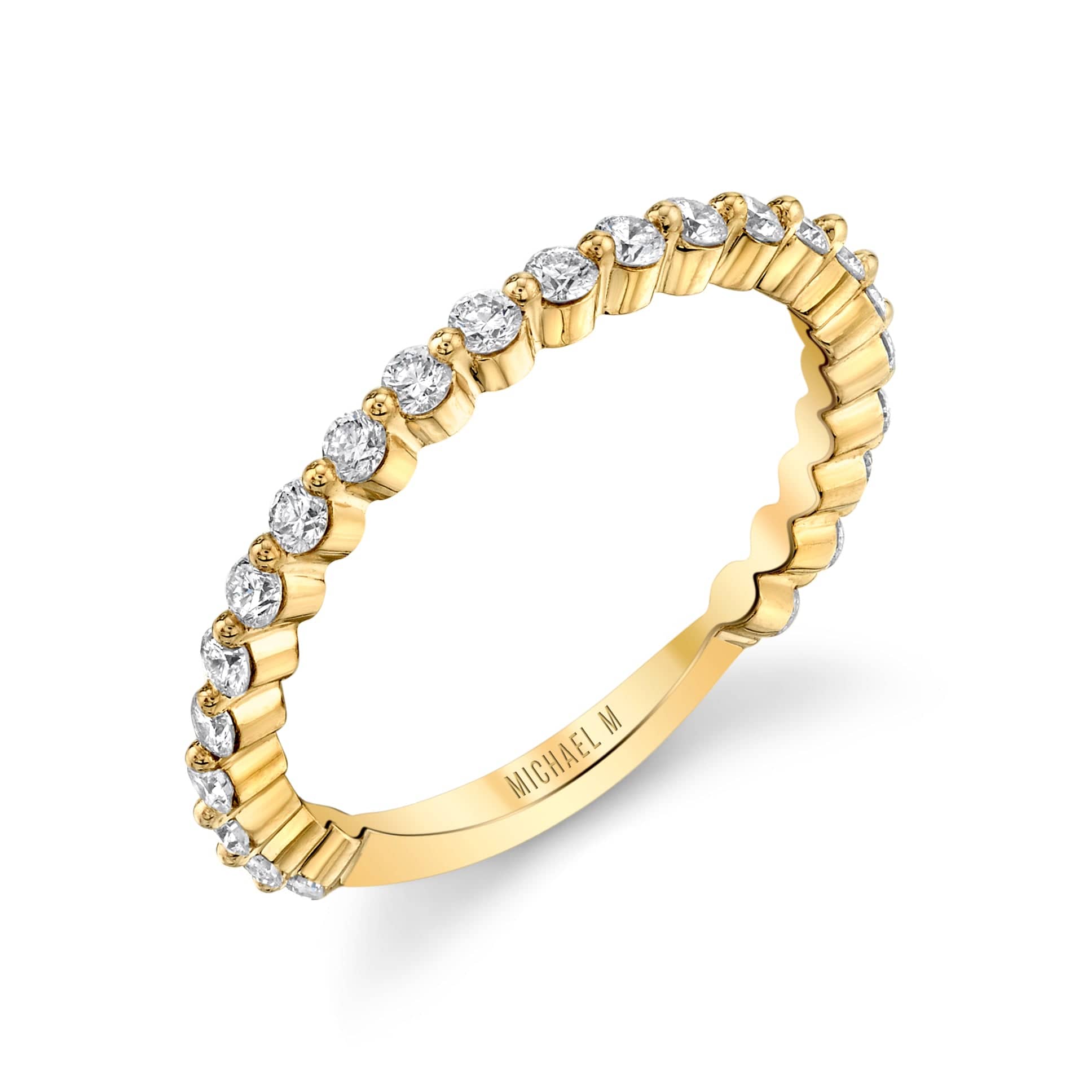MICHAEL M High Jewelry 18K Yellow Gold Diamond Bubble Band B315-2.15