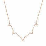 MICHAEL M Necklaces 14K Rose Gold Diamond V Necklace CN217RG
