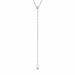 MICHAEL M Necklaces 14k White Gold Streamlined Y-Necklace CN352
