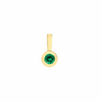 MICHAEL M Necklaces 14K Yellow Gold / Emerald - May Deco Birthstone Charm P404EM