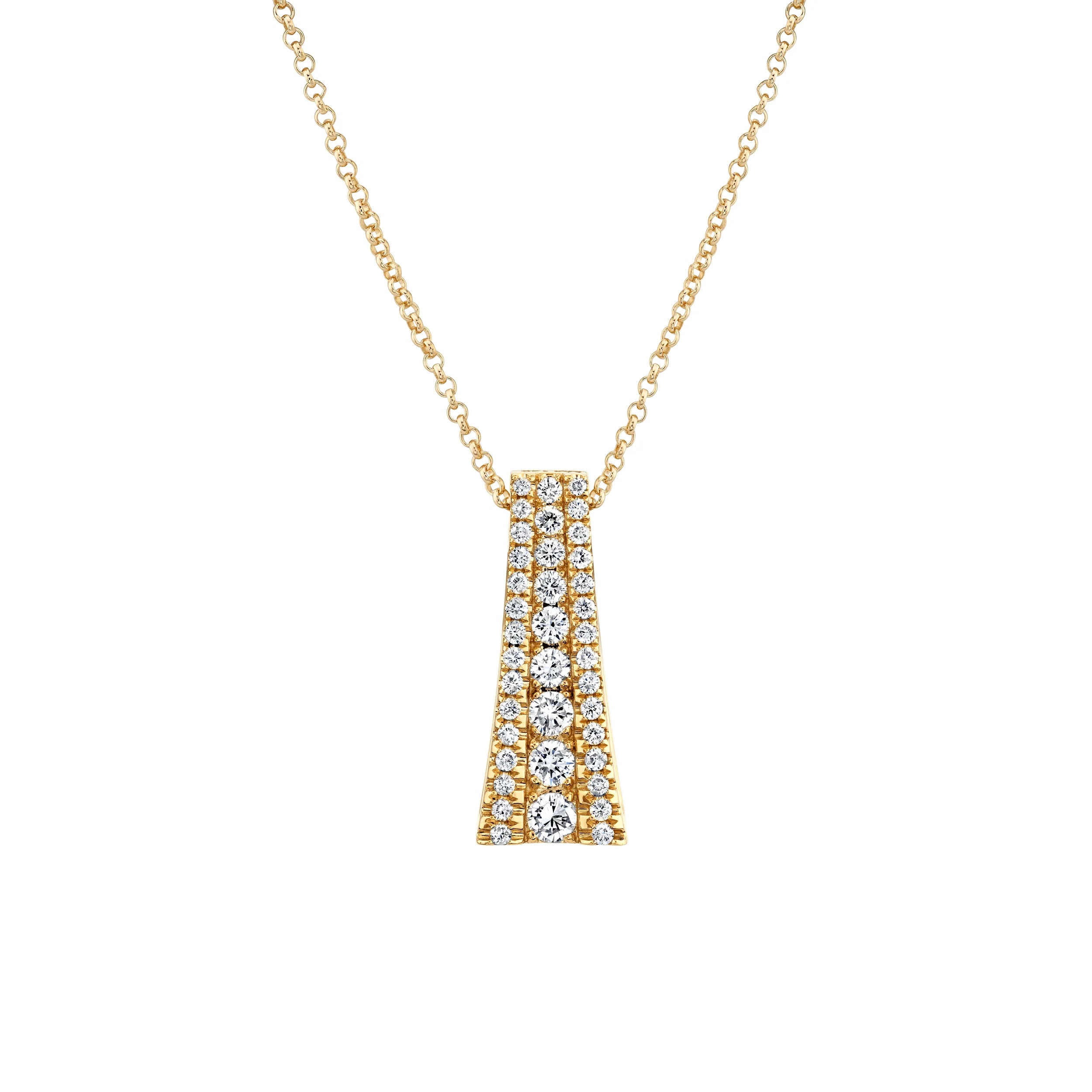 MICHAEL M Necklaces 14K Yellow Gold Europa Flare Pendant P398