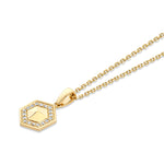 MICHAEL M Necklaces 14K Yellow Gold Mini Hex Necklace Yellow Gold P508
