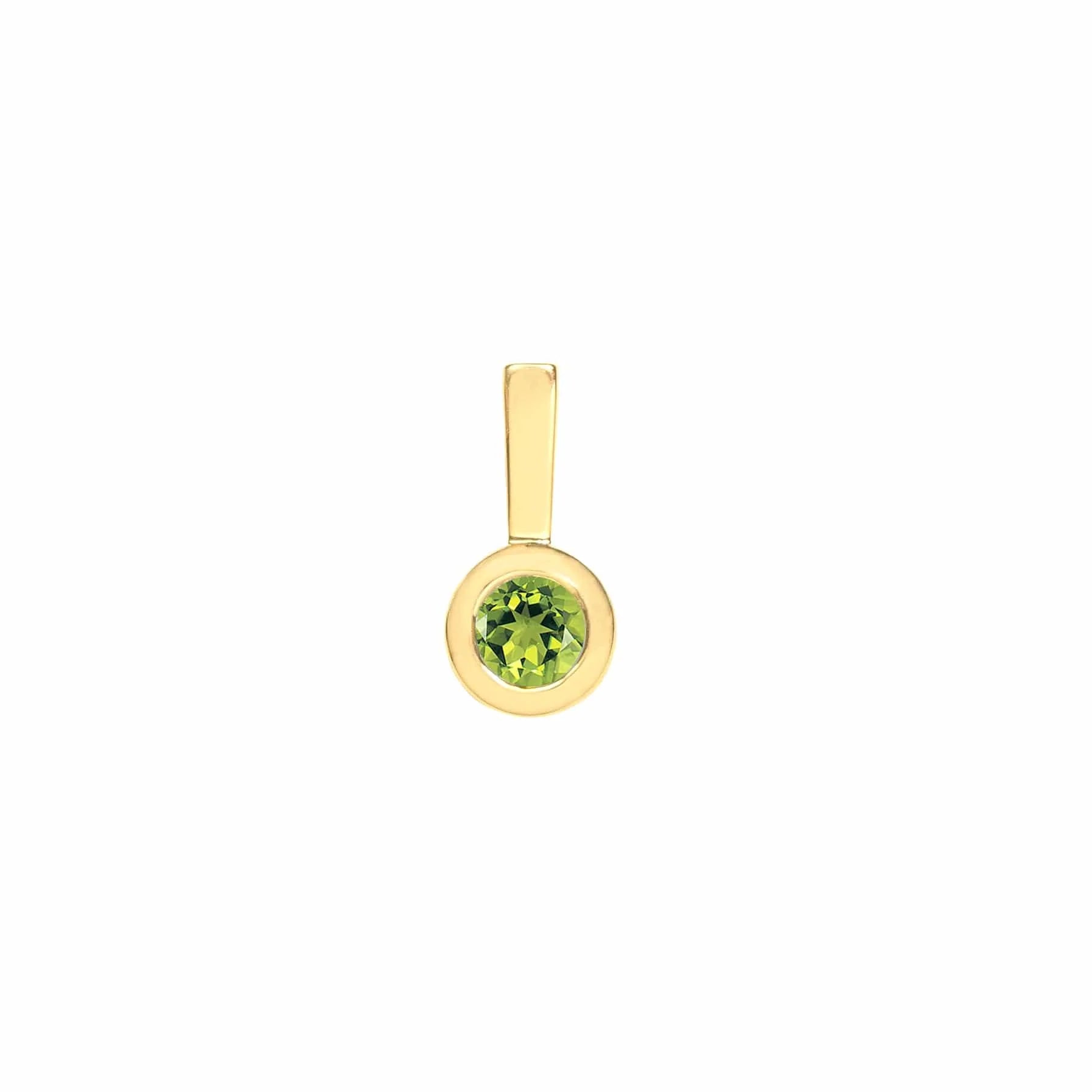 MICHAEL M Necklaces 14K Yellow Gold / Peridot - August Deco Birthstone Charm P404PER