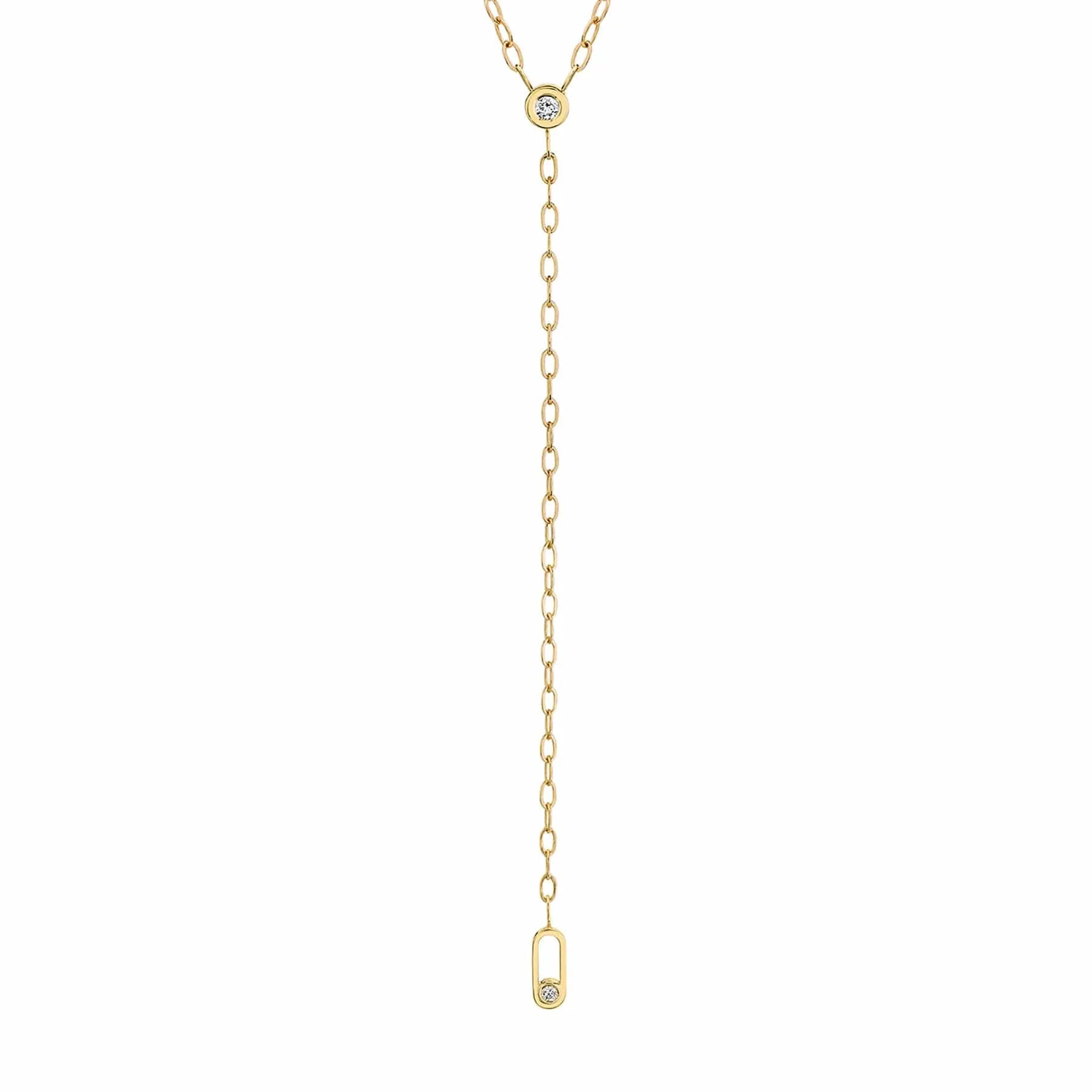 MICHAEL M Necklaces 14K Yellow Gold Streamlined Y-Necklace CN352