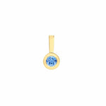 MICHAEL M Necklaces 14K Yellow Gold / Swiss Blue Topaz - December Deco Birthstone Charm P404BT